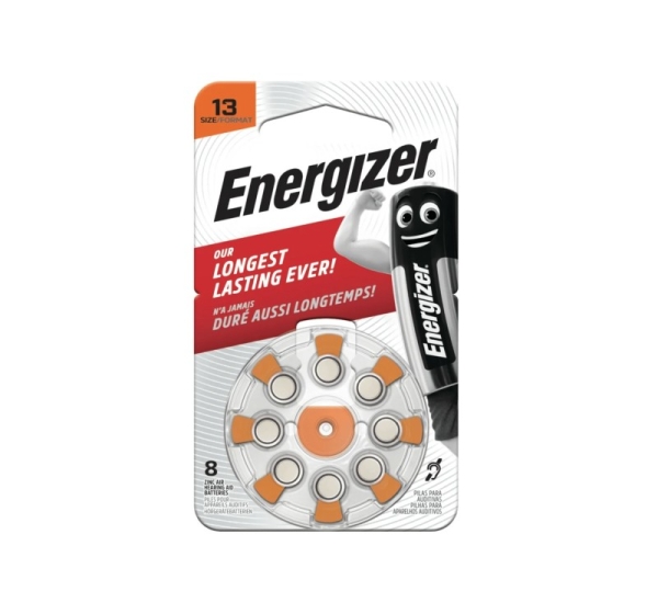 Energizer ® Izmērs 13 baterijas 1.45V Energizer Zn-Air PR48 iepakojumā 8 gb.