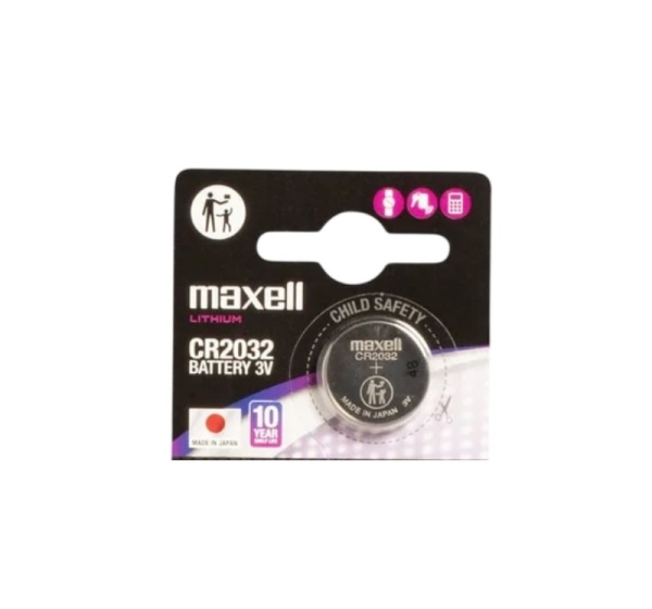 Maxell CR2032 baterijas 3V Maxell litija CR2032 iepakojumā 1 gb.