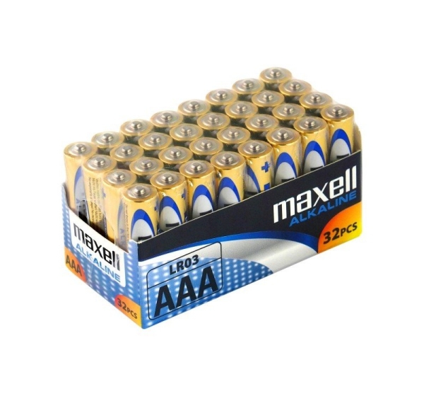 Maxell LR03/AAA baterijas 1.5V Maxell Alkaline MN2400/E92 iepakojumā 32 gb.