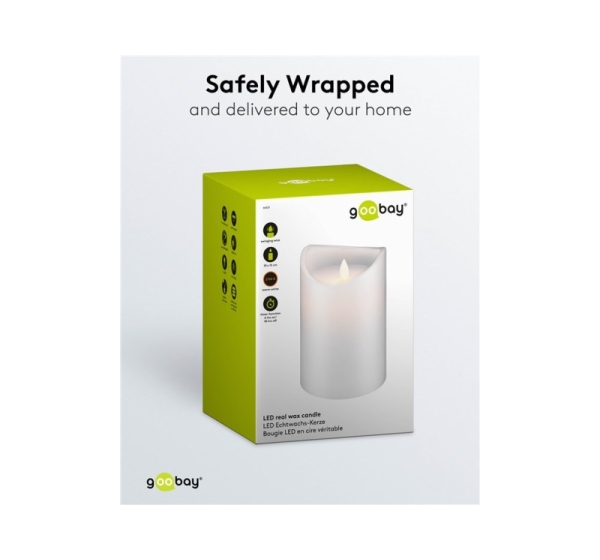 LED real wax candle, 10 x 15 cm - a beautiful and safe holiday lighting solution