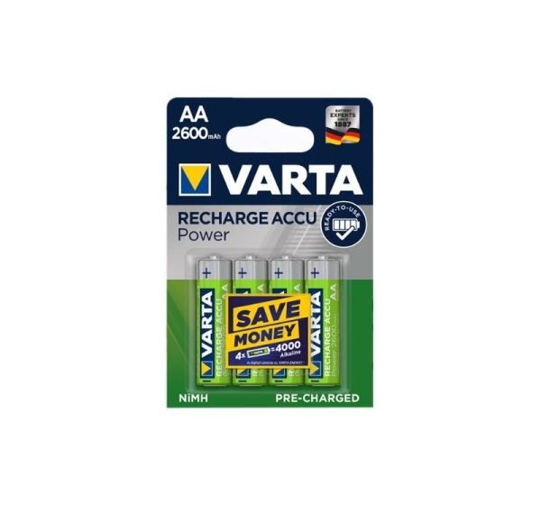 VARTA ® AA / LR06 PRO akumulatori Varta READY2USE PRO Ni-MH 2600 mAh/5716 iepakojumā 4 gb.