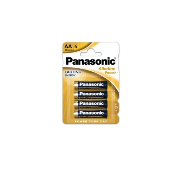Panasonic LR6/AA baterijas Panasonic Power Alkaline MN1500/E91 iepakojuma 4 gb.