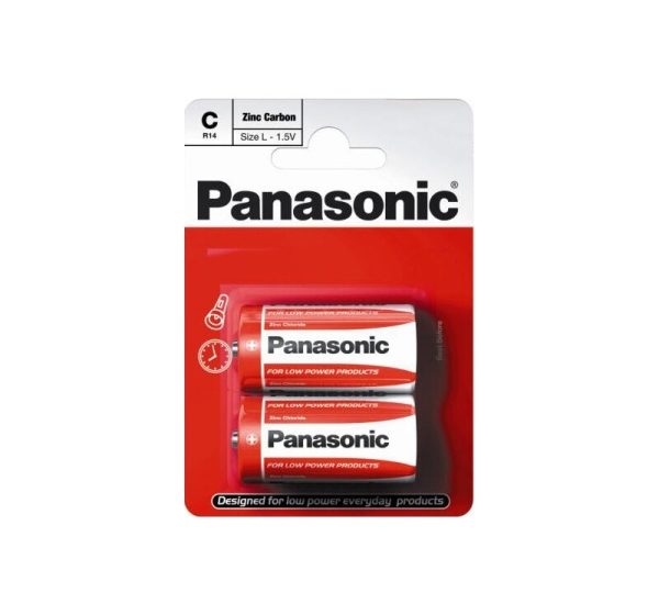 Panasonic LR14/C baterijas Panasonic Zinc-carbon MN1400/E93 iepakojumā 2 gb.