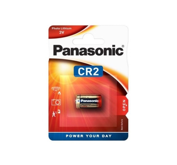 Panasonic CR2 baterijas Panasonic litija iepakojuma 1 gb.