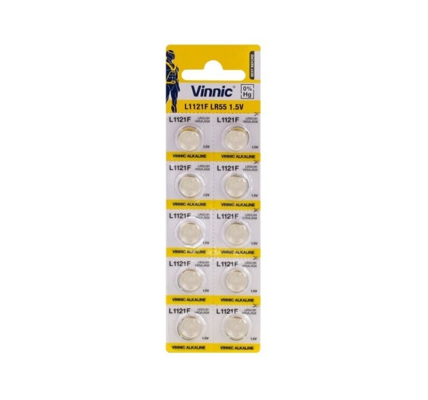 Vinnic Батарейки G8 Vinnic Alkaline LR1121/191 в упаковке 10 шт.