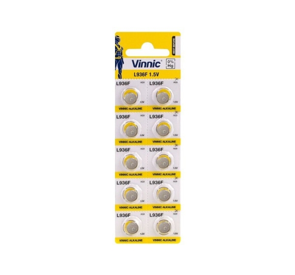 Vinnic Батарейки G9 Vinnic Alkaline LR936/SR936/394 в упаковке 10 шт.