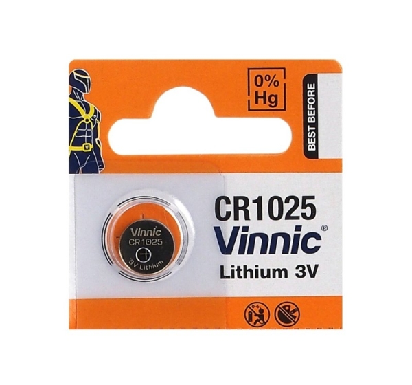 Vinnic CR1025 baterijas Vinnic litija - iepakojumā 1 gb.