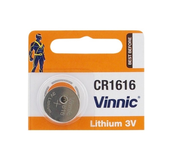 Vinnic CR1616 baterijas Vinnic litija - iepakojumā 1 gb.