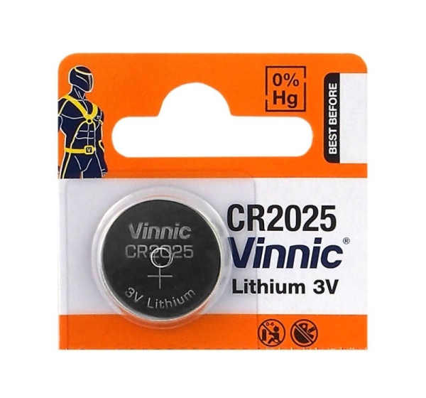 Vinnic CR2025 baterijas Vinnic litija - iepakojumā 1 gb.