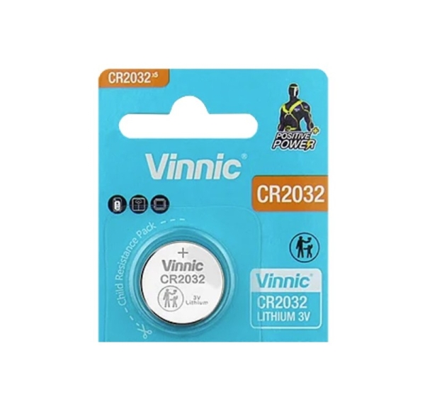 Vinnic CR 2032 baterija Litija Vinnic - iepakojumā 1 gb.