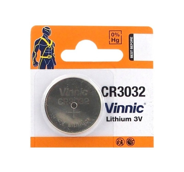 Vinnic CR3032 baterijas Vinnic litija - iepakojumā 1 gb.