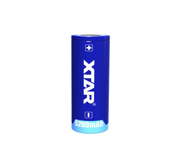 XTAR ® Akumulators 26650 3.6V XTAR litija 5200 mAh iepakojumā 1 gb.
