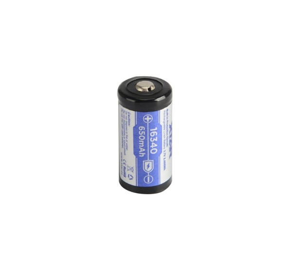 XTAR ® Akumulators 16340 XTAR lādējams CR123 3.7V litija Max 850 mAh iep. 1 gb.