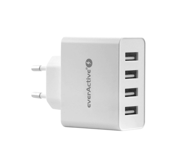 everActive™ Rozetes lādētājs - barošans bloks USB 5V max 5A everActive SC-400 iepakojumā 1 gb.