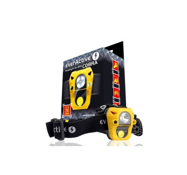everActive™ Galvas lukturis Cobra HL-250 LED headlamp 2xLED SENSOR
