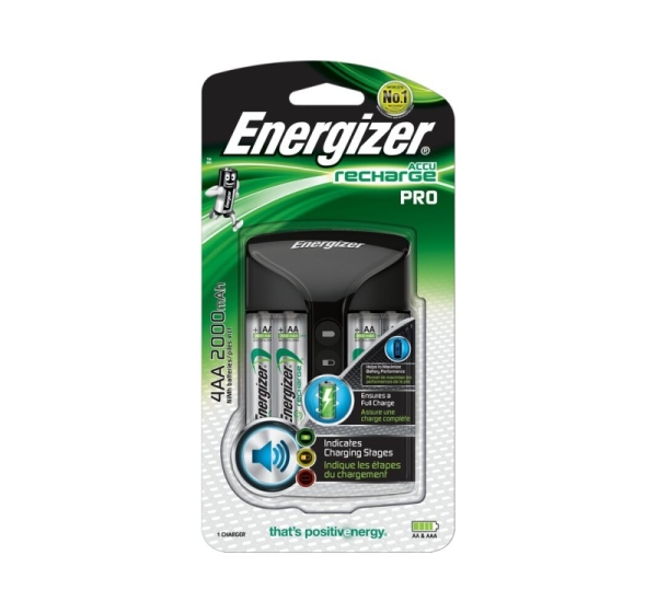 Energizer ® Energizer PRO lādētājs + 4xR6/AA 2000 mAh CHPRO iepakojumā 1 gb.