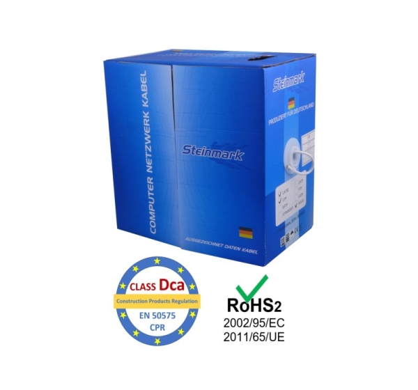 STEINMARK™ LAN Datortīklu kabelis, STEINMARK, CAT5E FTP, iekšdarbu montāžai, 305m | CPR klase Dca s2,d2,a1