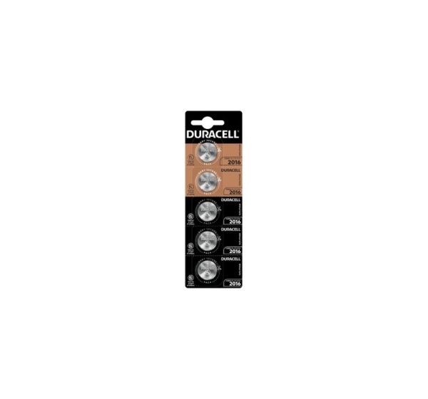 Duracell Аккумуляторы CR2016 3V Duracell lithium DL2016 в упаковке 5 шт.