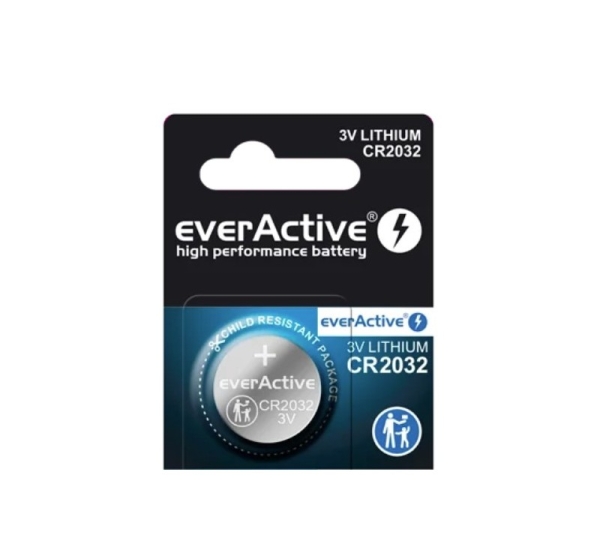 everActive™ CR2032 baterijas 3V everActive litija - 1 gb.