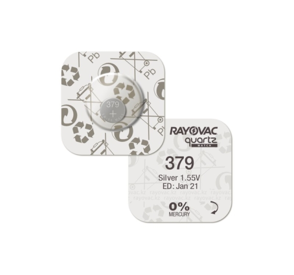 MURATA - SONY 379 battery 1.55V Murata Sony silver-oxide SR521SW in a package of 1 gb.