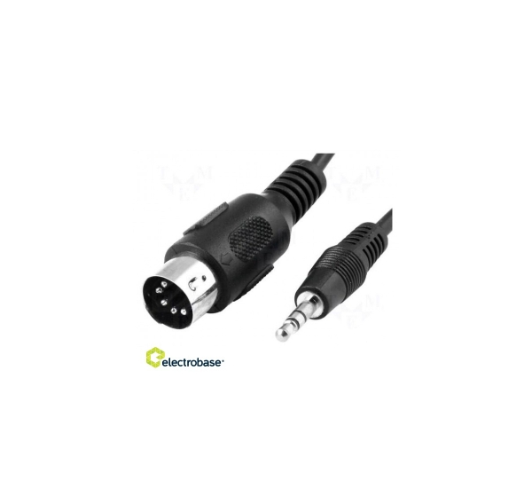 bqcable.com Cable; DIN 5pin plug,Jack 3.5mm plug; 1.5m; black