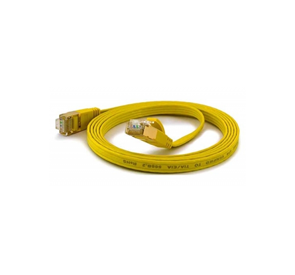 ElectroBase ® Patch cord | Patch Kabelis | Patch cable | 2m | CAT5E | UTP | 200 cm | Plakans | Dzeltens