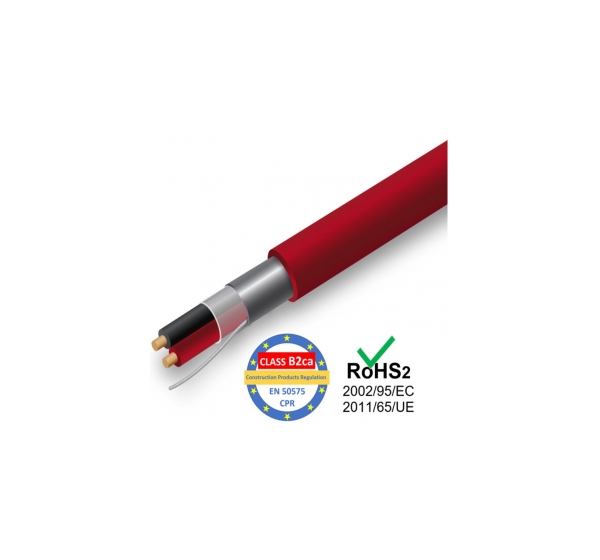ProBase™ Kabelis ugunsdrošības sistēmām PRO BASE - 1x2x1.50, sarkans,100m , CPR class-  B2ca