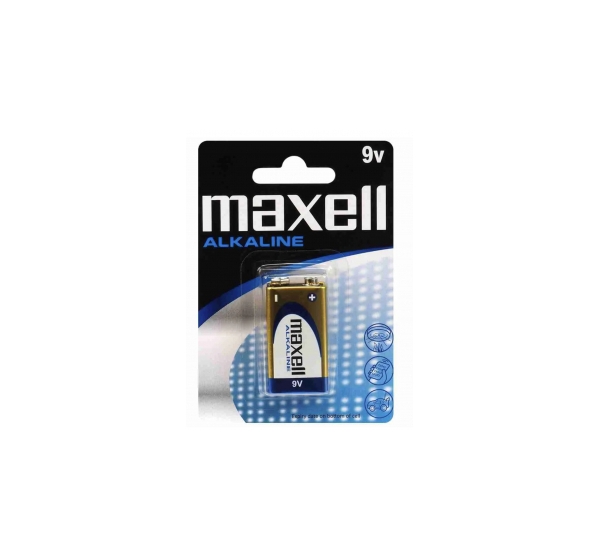 Maxell 6LR61/9V baterijas Maxell Alkaline iepakojumā 1 gb.