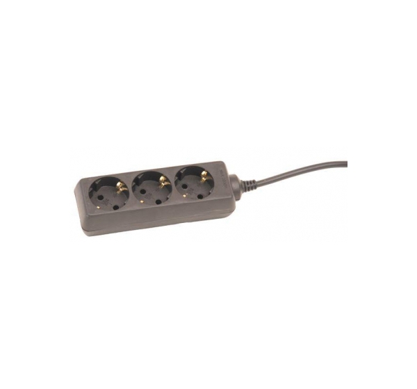 ElectroBase ® Pagarinātājs 3,0m 3rozetes 3G1,0 melns 133003