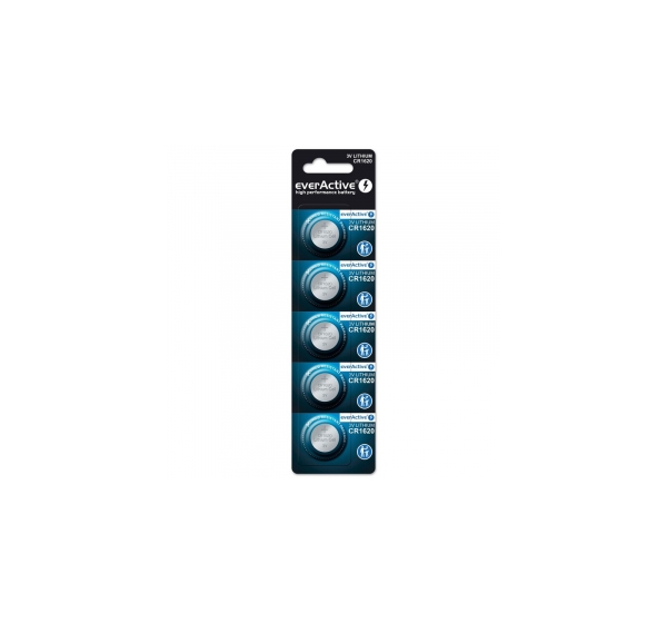 everActive™ CR1620 baterijas everActive litija iepakojuma 5 gb.