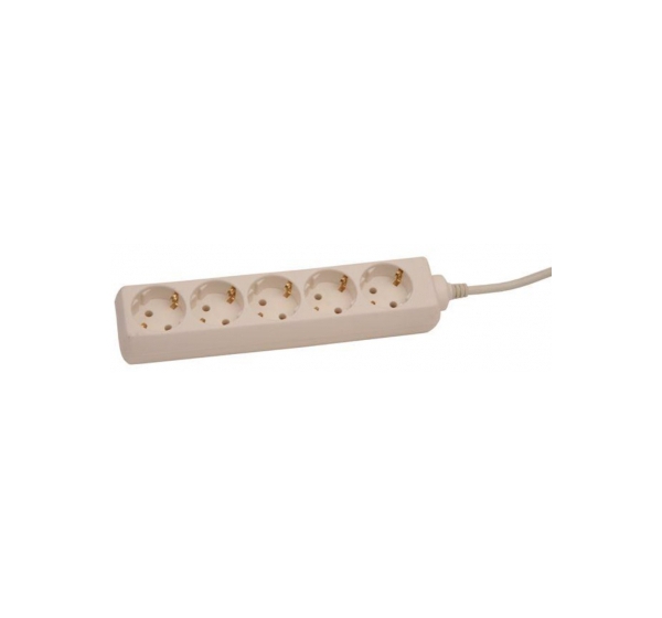 ElectroBase ® Pagarinātājs 3.0m 5rozetes 3G1,0 balts 115003