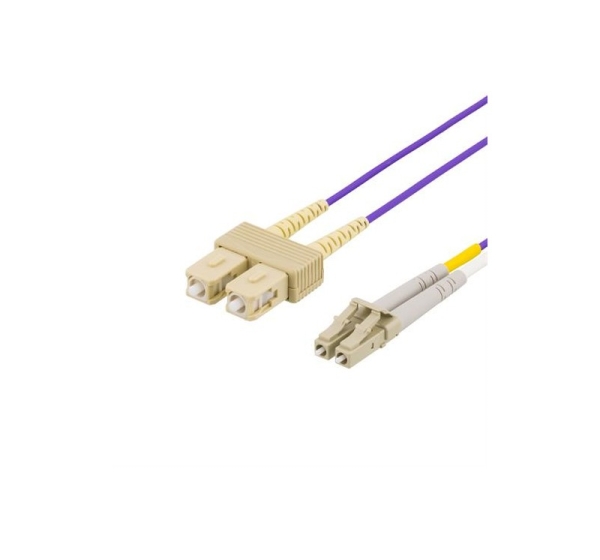 ElectroBase ® SC-LC Optiskais komutācijas kabelis duplex, MM, OM 4, 2.0m/ LSZH, DELTACO