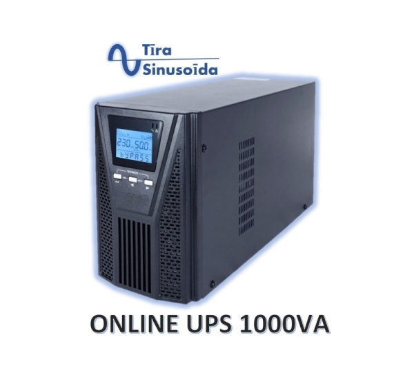 ElectroBase ® Profesionāls Apkures sist. tīras sinusoīdas UPS Invertors ar akum. 2x12V/9Ah | 900W | LCD displejs