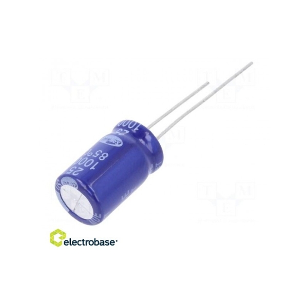 Kondensators: elektrolītiskais THT 1000uF 25VDC