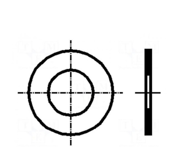 Washer round M5 D=10mm