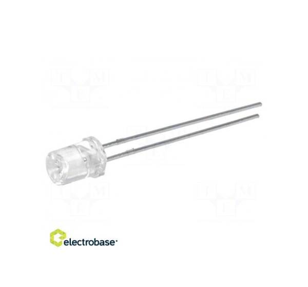 LED 5 mm sarkans 30÷70mcd