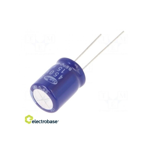 Capacitor: electrolytic THT 15uF 450VDC
