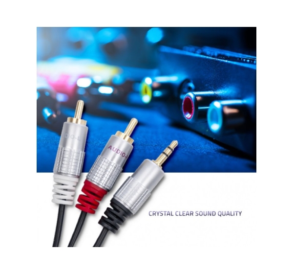 Qoltec ® QOLTEC 52339 Kabelis 2xRCA Mini Jack 3.5mm