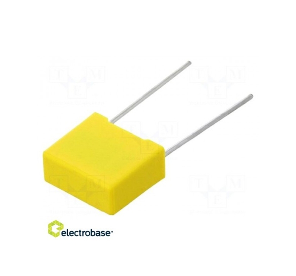 Capacitor:polypropylene 100nF 15mm ±10%