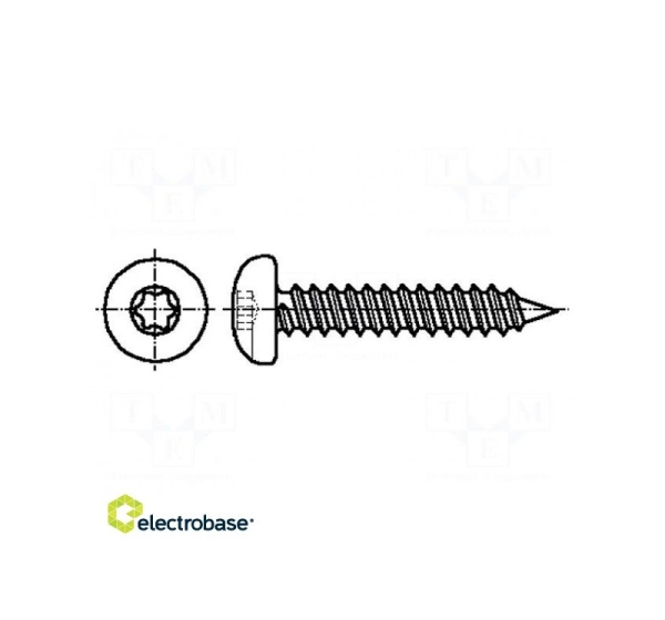 Screw for metal 5.5x13 Head:cheese head