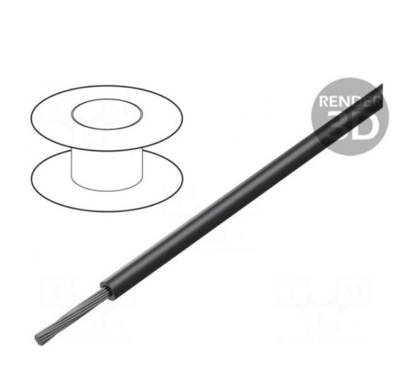 Vads | ÖLFLEX® HEAT 180 SiD | ciets | Cu | 1mm2 | silikons | melns | 100 m