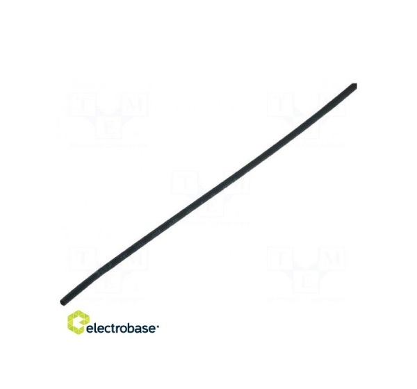 Heat shrink sleeve; glueless; 2: 1; 9.5mm; L: 1m; black; polyolefine