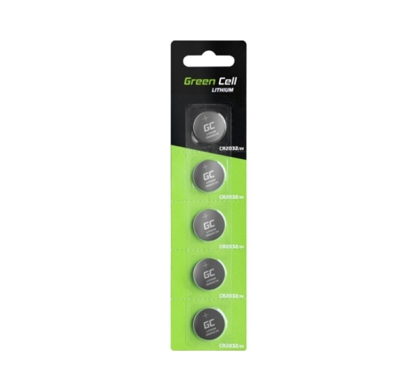 Green Cell ® 5x литиевых зеленых аккумуляторов CR2032 3V 220mAh