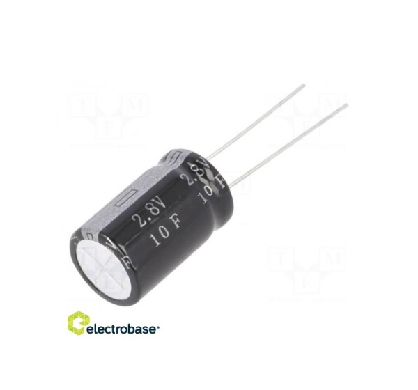 Kondensators: elektrolītiskais superkondensators 10F 2.8VDC