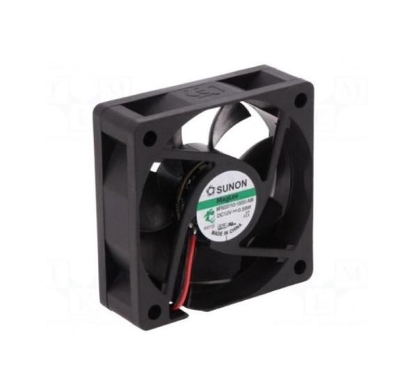 Ventilators: DC aksiāls 12VDC 60x60x20mm