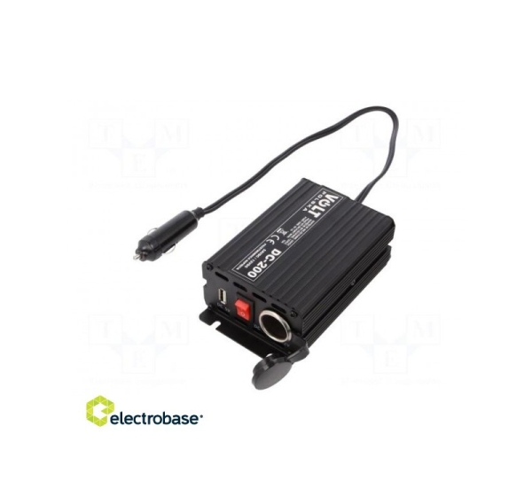 Converter:automotive DC/DC;Uout:12VDC;Usup:24VDC;15A;200W