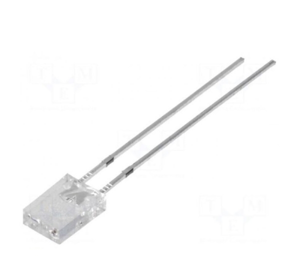 LED taisnstūrveida 2x5x7mm sarkans