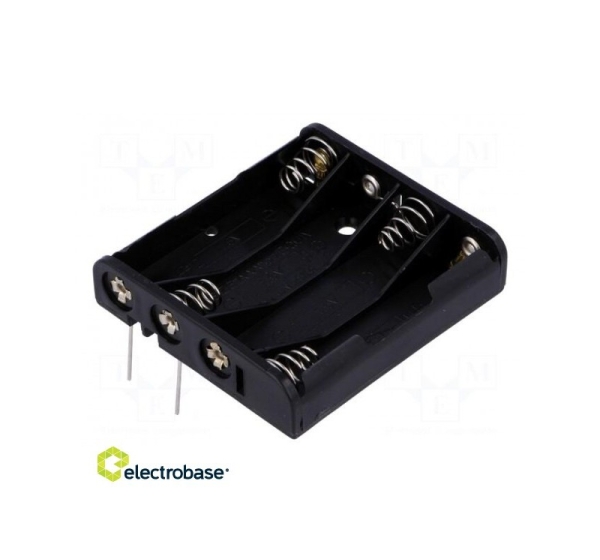 Turētājs Pievadi: PCB Izmērs: AAA, R3 Batt.nr: 4