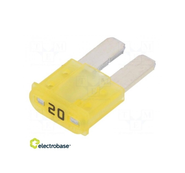 Drošinātājs: drošinātājs | 20A | 32VDC | automobiļu | 9,1 mm | MICRO2