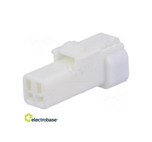 Plug; wire-wire/PCB; female; JWPF; 2mm; PIN: 2; w/o contacts; 100V